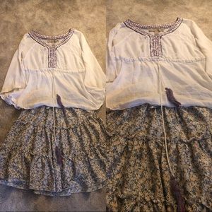 Boho shirt and skirt Set !